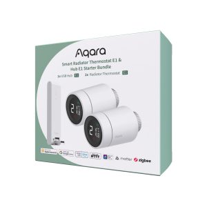 Aqara Smart Radiator Thermostat E1 (Pair) with Hub E1 Starter Bundle