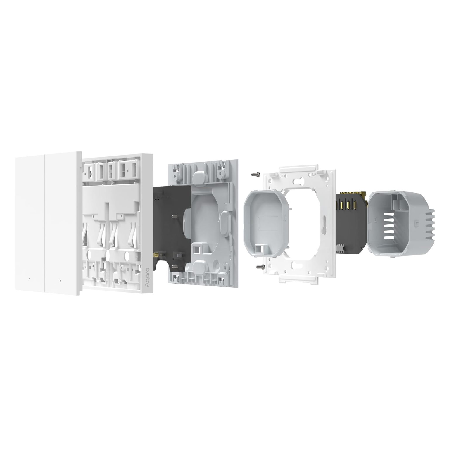 Aqara Smart Wall Switch H1 (With Neutral, Double Rocker) - Aqara UK Shop
