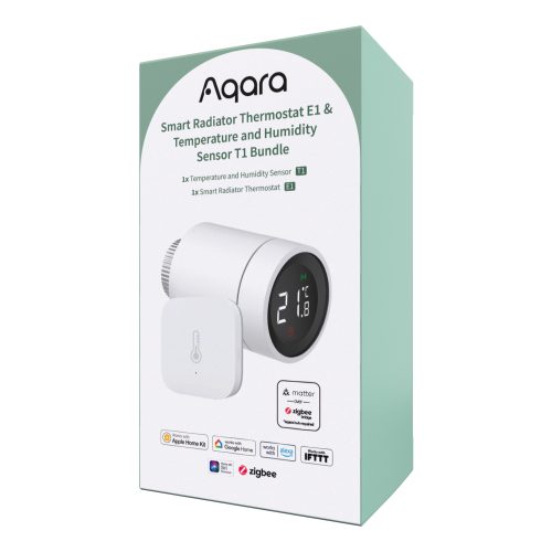 Aqara Radiator Thermostat E1 & Temperature and Humidity Sensor T1 Bundle