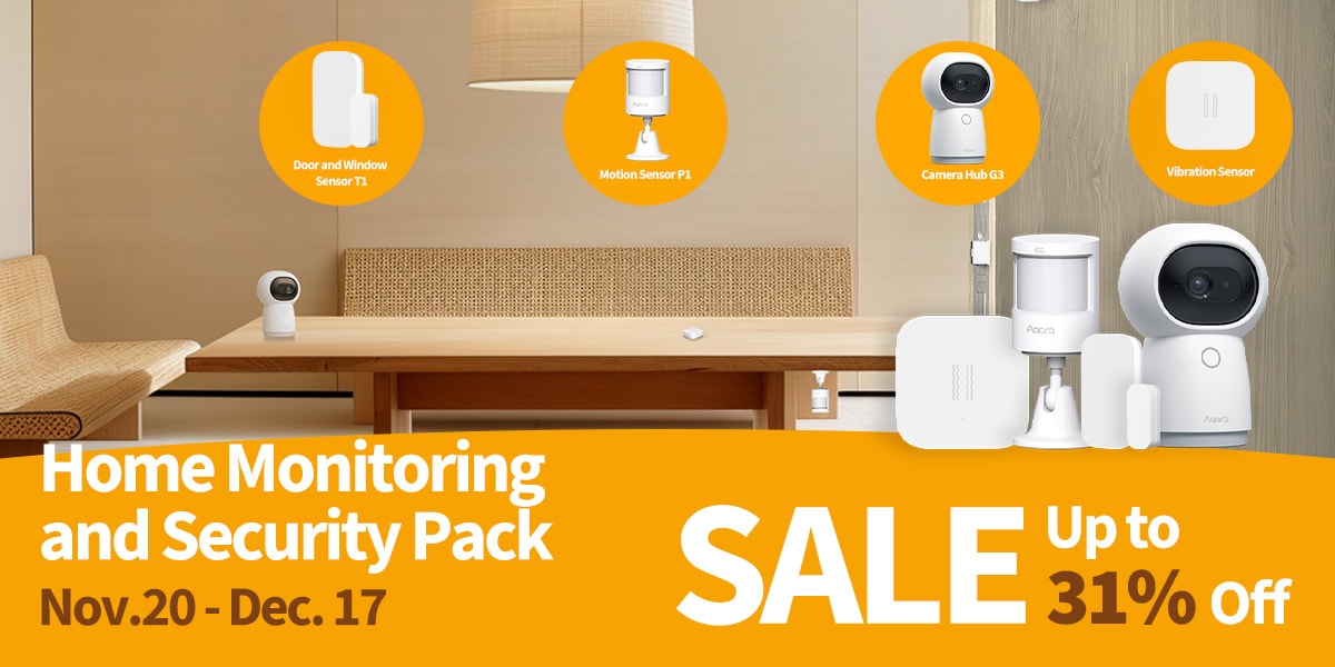 Aqara Home Monitoring and Security Pack - Up to 31% Off - Nov. 20 - Dec. 17 2023