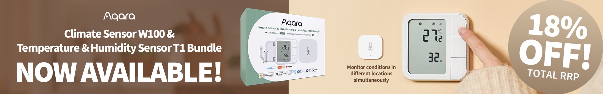 Climate Sensor W100 & Temperature & Humidity Sensor T1 Bundle NOW AVAILABLE!