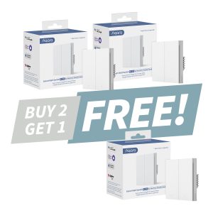 Aqara Smart Wall Switch H1 - No Neutral (Limited Offer – Three Switches For Price of Two)